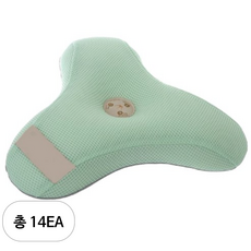 알프레미오 3스텝 유아베개 매쉬, 라이트그린, 14개
