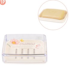 어썸만물상 투명 뚜껑 비누각 비누받침대, 1개