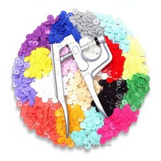 멀티컬러 티셔츠 DIY 똑딱이 단추 공구 세트, 1개