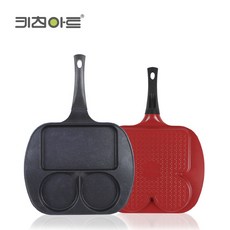 키친아트 3구 에그팬 pfoa free 계란 후라이 팬케이크 달걀 브런치 멀티팬, 키친아트 3구 에그멀티팬, 1개