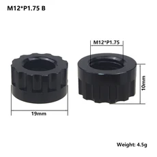 자전거 스루 액슬 너트 M12 M14 M15 스레드 허브 튜브 샤프트 꼬치 캡 1.0/1.25/1.5/1.75mm 피치, 1개, 12 1Pcs M12x1.75 B