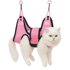 바람펫 강아지 고양이 해먹 미용 거치대 S, 핑크, 1개