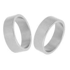 2Pcs 알루미늄 합금 산악 자전거 헤드셋 워셔 자전거 프론트 포크 스템 스페이서, 2개, Silver