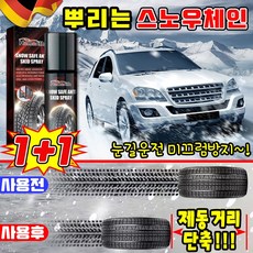 [마찰력 UP~!] 스프레이 체인 자동차 스노우 체인 겨울 뿌리는 타이어 체인 차량용 눈길 운전 미끄럼 방지, 30ml, 2개