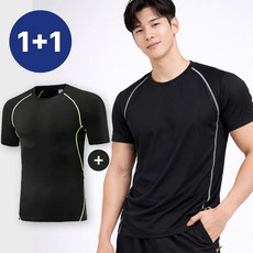 액티브온 남성 기능성 냉감티셔츠 퀵드라이 반팔티 쿨티 1+1 세트