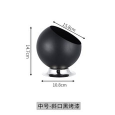 아이스 바스켓 맥주 와인 얼음통 버켓 파티 스텐 칠링, 18cm 사선밴드홀더 스크럽블랙, 1개