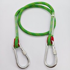 로프천국 고강도 고정 고리밧줄 10mm로프 다목적 짧은 후크로프 (1-3m), 오렌지, 한쪽만, 10mm - 1M