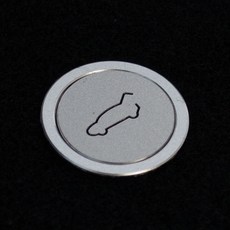Button lab TESLA MODEL 3/Y 尾門按鍵鋁合金裝飾片，內裝改裝，多色可選，保護按鍵，提升質感, 1個, 多色可選