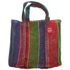 竹木造咖 傳統色直條紋茄芷袋