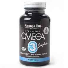 Natures Plus EPA&DHA&Omega-3魚油軟膠囊, 1罐, 90顆