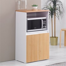 탑퍼니처 전자렌지대 주방수납장 다용도수납장 선반, 고멜  전자렌지대 중형 오크