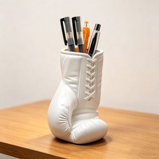 연필꽂이 펜 홀더 연필 홀더 펜 스탠드 3D프린팅 권투 장갑 모델X3DBJQT798, 1개, 화이트(권투 장갑)