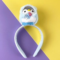 동물 인형 머리띠 생일 파티 놀이공원, 1개, B35.곰돌펭귄인형-스카이