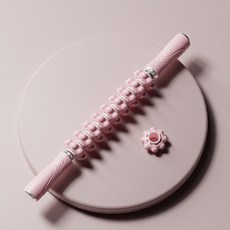 按摩滾軸棒 可彎曲 肌肉放鬆 健身瑜伽棒, 粉色, 1個