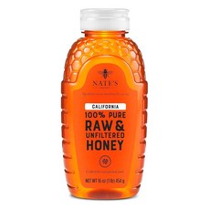 Nature Nate's 여과하지 않은 생꿀 16온스, 454g, 1