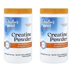 닥터스 베스트 크레아틴 파우더 언플래버드 Doctor's Best Creatine Powder Unflavored 500g, 2개