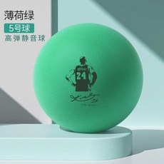 無品牌 靜音籃球7號成人室內訓練家用無聲兒童大號5號球彈力拍拍球加籃筐, 科比綠-靜音高彈,五號籃球 青少年用, 1個