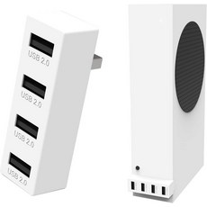 4포트 USB 허브 2.0 휴대용 고속 스플리터 확장 호환 어댑터 Xbox 시리즈 S SS 콘솔 플러그 앤 플레이