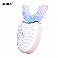 Kuchae u형 전동칫솔 치아미백기 방수 구강 청결 초음파 스케일링, 기본 충전 화이트, 1개, XYQO2