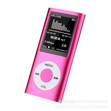 4代經典插卡MP4播放器, 粉色, 主機 32G卡 紙盒 耳機 資料線