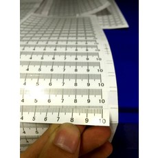 스티커 줄자 투명 방수 접착 자 테이프 측정자 눈금자, 10cmx1x20 줄, 1개, 기본 색상