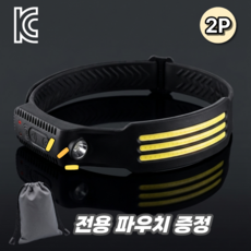 꼼꼼희컴퍼니 C타입 충전 LED 헤드랜턴, 블랙(LED 3줄형), 2개