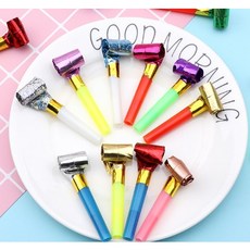 Fittest 派對吹龍彩帶 哨聲彩條 緞帶 吹捲 11cm 8cm, 1個, 8cm   小號