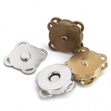 (10개) 가방 diy 똑딱이 자석 메탈 단추 수작업 부자재 14mm, 01자석단추14mm-실버, 1개