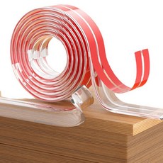 투명 PVC 슬림 모서리 보호대 2m 안전 범퍼 유아 어린이 가구 테이블 책상 쉬운 설치 와이드형