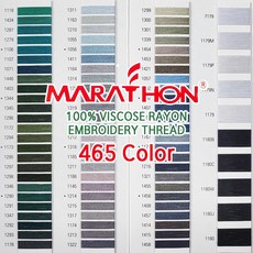 마라톤 자수사 비스코스레이온 그린 그레이계열 85칼라 120D2ply 5 000m MARATHON, 1개, 1291