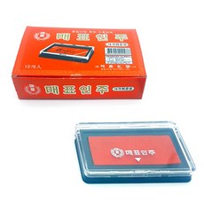 매표 사각 회중용 인주 66x43mm, 1개