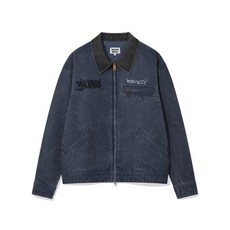 와키윌리 남녀공용 기타 점퍼/재킷 WA2503JK33BL 카라 배색 워크자켓, 상세설명참조