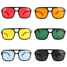 파티짱 레트로 틴트 안경 복고 파티 선글라스, 레드