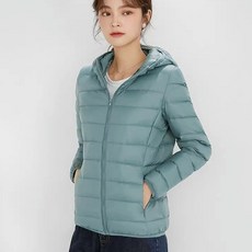 Wiseha 여성오리털후드빅사이즈 경량이너트렌디 편안한 춘추겨울 패딩