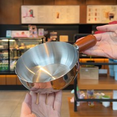 泡麪鍋潑油小鍋家用廚房熱油澆油鍋煎蛋煎鍋平底鍋輔食鍋奶鍋, 1個, 胡桃木柄碗, 如圖所示