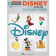 [5] Disney - 10 Classic Songs Easy Instrumental Play-Along for Violin (Book/Online Audio) [paperba