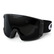 Oaklans S7 高級滑雪護目鏡 + 硬殼收納盒 + 清潔兩用袋, 黑色鏡框 + 煙灰色鏡片