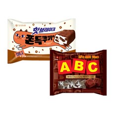 핫브레이크 쫀득쿠키바 352g x1개+ABC 초코릿 187g x1개, 1세트, 539g