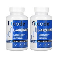 핏코드 엘 아르지닌 아르기닌 1500mg 100캡슐 2개 알기닌 Arginine, 100정