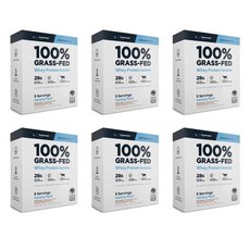 Transparent Labs 트랜스패런트 랩스 100% 그래스페드 프로틴 버라이어티 5가지맛 샘플 분리유청단백질 177g, 6개