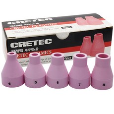 크레토스 티그 TIG 알곤토치 세라믹노즐 500A 일반 (10개입), 10mm(#6호)