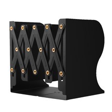 無印風鐵藝伸縮書架 折疊書架 可伸縮書架 書本支架 桌面書架 書擋 伸縮書立架, 無印風 鐵藝伸縮書架 (黑)