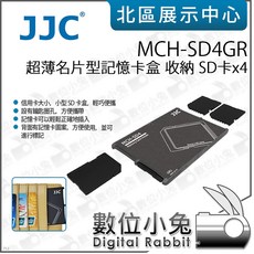 JJC MCH-SD4GR 超薄名片型記憶卡盒 收納 SD卡x4, 1個
