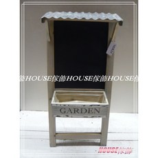 House傢飾 ZAKKA 南法田園鄉村風格 舊Loft工業風 落地屋簷黑板花架 MENU架, 1個