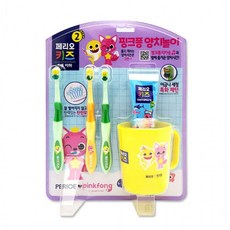 페리오키즈 핑크퐁 양치놀이 2스텝/ 5세이하/양치세트, 1개