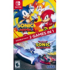 NS Switch 音速小子狂熱 中英日文美版 SONIC MANIA 音速小子搭檔組隊大賽車 英日文美版【一起玩】, 現貨全新, 音速小子狂熱+音速小子搭檔組隊大賽車