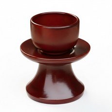 가온공방 남원 술잔 제사용 목기 제기 전통 제사 용품 술잔받침, 1개