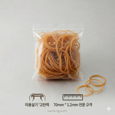 고무밴드 약100개 미용사 국가고시 자격증 시험용 학원용 지참준비 실기재료 2번, 5개, 노랑