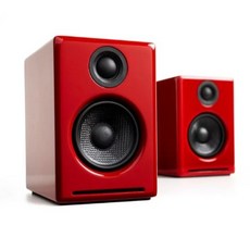 Audioengine A2+ 升級版 無線主動式藍牙書架喇叭, 紅