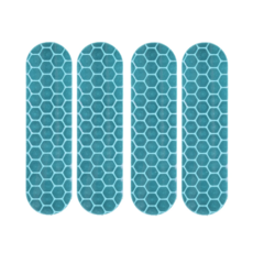 HX X7 X8 전동 스쿠터 프론트 포크 리어 휠 허브 앞뒤 바퀴 반사 스티커 부품 액세서리 보호 스트립, [04] 4 pcs blue